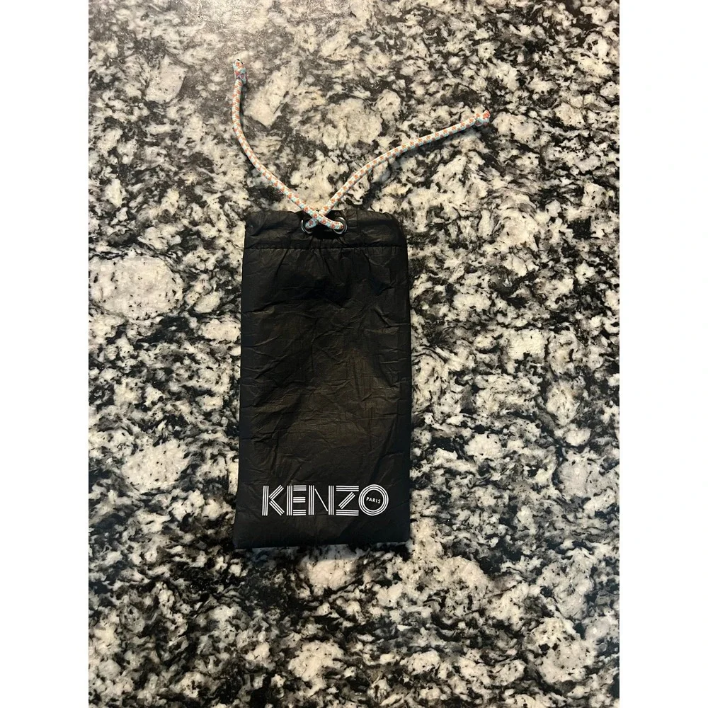 Kenzo Paris Rectangular Sunglasses Black Clear Silver Mirror KZ40024I 01C 53mm
